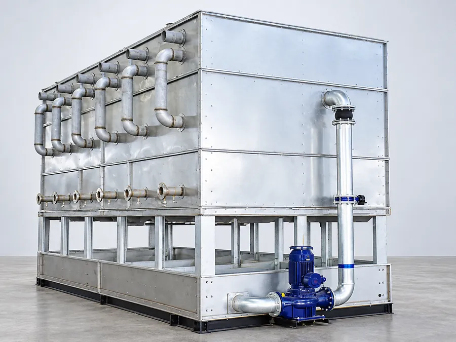 AI-edited image of an evaporative condenser