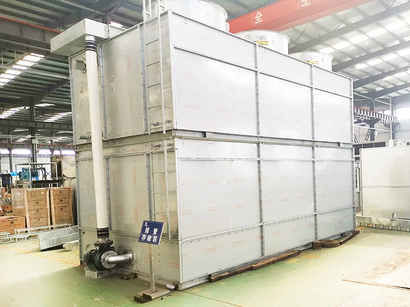 Evaporative condenser in the assembly workshop