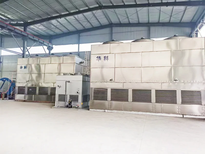 Closed cooling towers in the assembly workshop