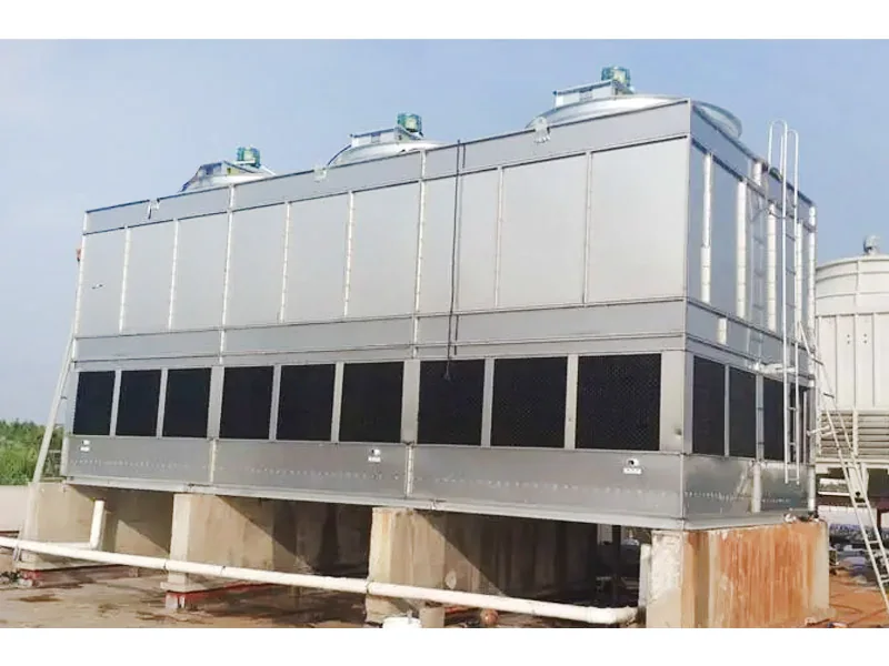 Air cooler on a concrete foundation